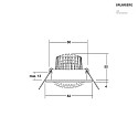 Brumberg Lumière encastrée IP20, scintillant, transparent  6W 680lm 3000K 20-40° 20-40° CRI 80-89