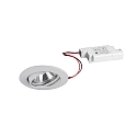 LED Einbaustrahler CARYL PHASE, IP20, rund, Ø 8.2cm, 230V, 6W 3000K 730lm 38°, schwenkbar, dimmbar, weiß glänzend