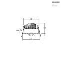 Brumberg LED-Einbaustrahler 230 V AC, 50 Hz, 6 W, 3000K, schwarz