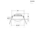 Brumberg recessed luminaire swivelling, square IP20, black dimmable 6W 640lm 3000K 20-40° 20-40° CRI 80-89