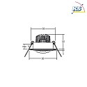 Brumberg Downlight BB09 rond, Dim-To-Warm IP20, nickel mat gradable