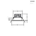 Brumberg recessed luminaire ITANSA R BB15 round, rigid LED IP54, black dimmable 6W 680lm 3000K 20-40° 20-40° CRI 80-89