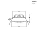 Brumberg recessed luminaire IP20, glossy, white dimmable 7W 680lm 3000K 20-40° 20-40° CRI 80-89