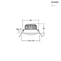 Brumberg Luce da incasso IP20, Bianco dimmerabile 1230lm 20-40° 20-40°