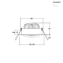 Brumberg recessed luminaire swivelling, square IP20, white dimmable 7W 680lm 3000K 20-40° 20-40° CRI 80-89