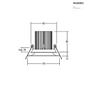 Brumberg Lumière encastrée IP20, scintillant, transparent, blanche 10,5W 887lm 3000K 20-40° 20-40° CRI 80-89