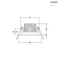 Brumberg Lumière encastrée IP20, scintillant, argent, transparent gradable 6W 680lm 3000K 20-40° 20-40° CRI 80-89