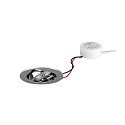 LED Einbaustrahler TIRREL-R, IP20, rund, 230V AC, 6W 3000K 680lm 38°, schwenkbar, dimmbar (Rundkonverter), chrom
