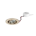 recessed luminaire TIRREL-R round, swivelling IP20, glossy, transparent dimmable 6W 680lm 3000K 38° 38° CRI >80