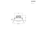 Brumberg recessed luminaire TIRREL-S square, swivelling IP20, white dimmable 6W 680lm 3000K 38° 38° CRI >80