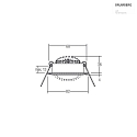 Brumberg Lumière encastrée rond, pivotant IP20, blanche gradable 6W 640lm 3000K 20-40° 20-40° CRI 80-89