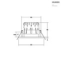 Brumberg Luce da incasso IP65, Lucido, Bianco 7W 620lm 3000K 20-40° 20-40° CRI 80-89