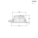 Brumberg Luce da incasso IP20, trasparente dimmerabile 30W 3000K CRI 80-89
