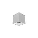 Downlight APOLLO MIDI angulaire, lisse, contrlable par DALI IP20, couvert de poudre, argent gradable