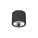 LED Aufbau-Downlight APOLLO MAXI,  20.8cm, Reflektor facettiert, CRi >90, UGR <19, DALI, 20.5W 3000K 55, schwarz