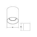 Aufbau-Downlight TURN-R, IP20, rund, GU10 (exkl.), Aluminium, strukturschwarz