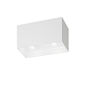 Aufbau-Downlight TURN-RE, IP20, rechteckig, 2x GU10 (exkl.),Aluminium, strukturweiß