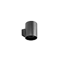 wall luminaire M1 down, round, swivelling, low, recessed IP20, powder coated, black matt dimmable