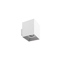 wall luminaire M1 down, square, swivelling, flush, recessed IP20, powder coated, white matt dimmable