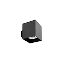 wall luminaire M1 down, square, rigid, flush, recessed IP20, powder coated, black matt dimmable