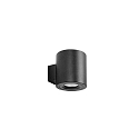 wall luminaire M1 down, smooth, round, rigid, flush IP20, powder coated, black matt dimmable