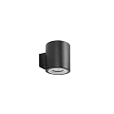 wall luminaire M1 down, smooth, round, rigid, flush IP20, powder coated, black matt dimmable