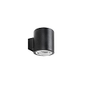 wall luminaire M1 down, smooth, round, swivelling, low IP20, powder coated, black matt dimmable