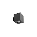 wall luminaire M1 down, square, smooth, swivelling, flush IP20, powder coated, black matt dimmable