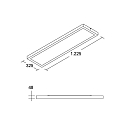 Brumberg Pannello LED REFIDO 2CCT DALI-2 / 122.5 X 32.5 CM versione a montaggio superficiale, controllabile da DALI, CCT Switch