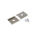 Holder set for recessed profile P01-10 (BRUM-53653), silver