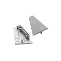 End caps set for surface corner profile P62-14 (BRUM-53702), silver