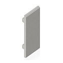 End caps set for Wall surface profile P74-14 (BRUM-53751260), aluminum