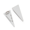 End caps set for Wall surface profile P73-12 (BRUM-53754) with gerader cover, white