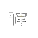 Brumberg Recessed profile P31-10, for LED-Strips up to 1cm width, 200cm, white laquered