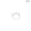 Brumberg wall and ceiling luminaire IDA Ø 18CM 1 flame E27 IP44, nickel matt dimmable