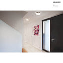 Brumberg Wand- und Deckenleuchte IDA, IP44, Ø 30cm, 3x E27, Nickel matt / Opalglas