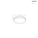 Brumberg Wand- und Deckenleuchte IDA, IP44, Ø 30cm, 3x E27, Nickel matt / Opalglas