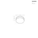 Brumberg Applique et plafonnier IDA Ø 11CM à 1 flamme G9 IP44, nickel mat gradable