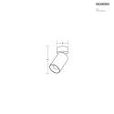Brumberg ceiling luminaire TAGES Ø 6CM 1 flame, small, round GU10 IP20, white matt dimmable