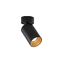 ceiling luminaire TAGES  6CM 1 flame, small, round GU10 IP20, black matt dimmable