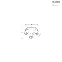 ceiling luminaire TAGES 3 flames, round GU10 IP20