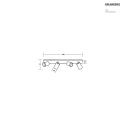Brumberg Plafoniera TAGES 4-Lampadine, angolare, lang GU10 IP20, bianco opaco dimmerabile