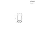 Brumberg Aufbau-Downlight TOMEK, rund, 1-flammig, GU10, Aluminium, strukturschwarz