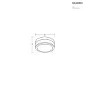 Brumberg wall and ceiling luminaire EREVAN Ø 23CM 2 flames E27 IP44, nickel matt dimmable