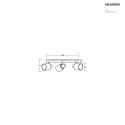 Brumberg Plafoniera PRUNI 3-Lampadine, regolabile E14 IP20, legno chiaro dimmerabile