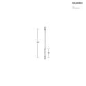 Brumberg Luci a sospesione TOMEK 350MM 1-Lampadina, cilindrico, rigido GU10 IP20, bianco opaco dimmerabile