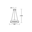 Brumberg LED Pendelleuchte GEORGA 2CCT, IP20, Ringform, � 60cm, 42W 3000/4000K 1950lm 110�, dimmbar, wei�