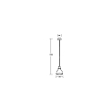 Brumberg pendant luminaire DAPHNE 1 flame E27 IP20, black matt dimmable