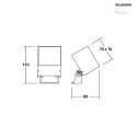 Brumberg Outdoor LED floor spot BLOKK, IP65 IK07, 10W 3000K 740lm 36, swivelling, structured graphite