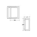 Brumberg LED Außenwandleuchte  ALLAN, IP54, 230V AC, 50 Hz, 11W, 3000K, 900lm, graphit, schaltbar Brumberg LED Außenwandleuchte  ALLAN, IP54, 230V AC, 50 Hz, 11W, 3000K, 900lm, graphit, schaltbar